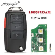 jingyuqin 1J0959753AM Car Remote Key for VW Beetle Golf Passat Jetta 315Mhz ID48
