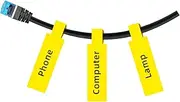 Niimbot Thermal Cable Label Sticker for D11/D110, Yellow, 12.5 X 109 mm Size (Pack of 65)