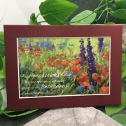 New Handmade 5x7 (Matted ) Scripture Inspirational Quote Nature Free Ship 499