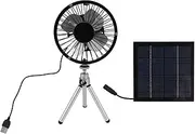 Solar Fan Camping Set Supply USB Office Table Fans