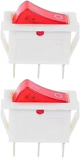 Cabilock 2 Pcs Water Dispenser Switch Water Dispenser Toggle Switch with Light On Off on Rocker Switch Rocker Switch with Light Boat Toggle Switch with Switch Button Plastic