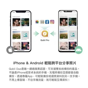 Qubii Duo USB-C 備份豆腐 (iOS/android雙用版)+256G記憶卡 (9折)