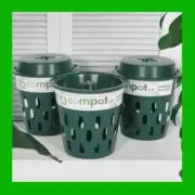 In-Ground Garden Compost Bins / Composters / Green Compot & Lid x 3