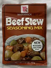 Vintage Sauce Mix Packet McCormick Beef Stew Seasoning NEW With Contents Spices