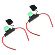 2 Pcs Inline Fuse Holder DC 32V 8 AWG Waterproof Blade Fuse Holder with 30A Fuse