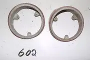 1972 MACK CF FIRETRUCK FIRE TRUCK CAST ALUMINUM FRONT MARKER LIGHT HOUSINGS