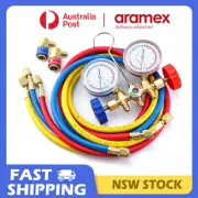 HVAC A/C Refrigeration Auto Kit Manifold Gauge Set R22 R12 R134A Air Conditioner