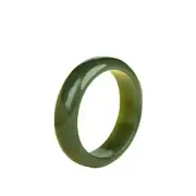 Mens Womens Natural Genuine Real Green Jade Band Ring Size 5-12
