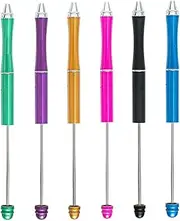 BCOATH Metal Ballpoint Pen Set 6 Pieces Portable Writing Pens Multi-function Office Accessories Beaded Pens