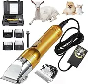 Electric Professional Dog Grooming Clippers, 350W Sheep Shears with 0.8~2.3Mm 6-Speed Blade Spacing Adjustable, 3-12Mm Limit Comb, for Heavy Duty Long Hair, Pets, Farm