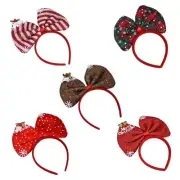 Christmas Festive 2024 Party Headbands for Parties and Holidays Big Bow Headwear