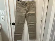Chaps Approved Schoolwear Flat Front Stretch Khaki Pants Boys Size 18 Husky