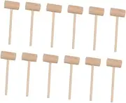 JOINPAYA 15Pcs Mini Wooden Lobster Mallet Durable Seafood Hammer for Cracking Crabs Lightweight Practical Hammer Tool for Family Gatherings Easy to Clean and Store