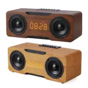 Wooden Clock Bluetooth Speaker, Support U Disk TF Card Function, Home Desktop Sp