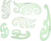 COOPHYA 6pcs Drawing Template Ruler Scale Ruler Quilting Rulers Large Circle Stencil Calligraphy Stencils Pattern Making Ruler Plastic Drawing Rulers Geometry Rulers Drawings Templates