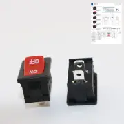 10x Red RLEIL Rocker Switch On/Off 2 Pin 2 Position DPST 10A/6A 125V/250V AC RL3