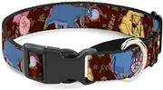 Dog Collar Martingale Winnie The Pooh Character Poses 9 to 15 Inches 1.0 Inch Wide