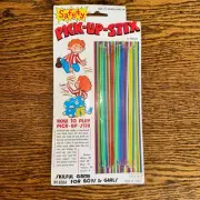 Vintage 70s 80s Pick Up Stix Sticks Game Retro 31 Pieces Family Kids Games