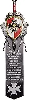 [Starforged] Black TemplarSword Brethren Crusade Shield Warhammer 40K Brooch Pin Badge, One Size, Non-Precious Metal, No Gemstone