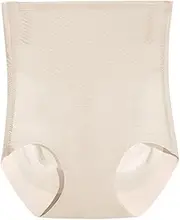 [Dan Dan] Lift and Shape High Waist Shaping Shorts - Butt Lifting, Seamless Design, Comfortable and Breathable Fabric, Apricot, Large