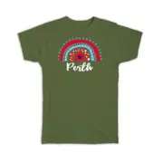 Gift T-Shirt : Perth Australia Australian Aussie Rainbow