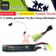 11.1v 2000mah Lipo battery Adaptor Mini Tamiya SM Extension Line Gel blaster AU