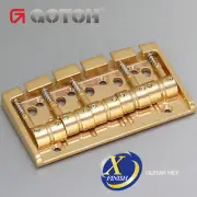NEW Gotoh 404SJ-5 5-String Bass Bridge MULTI TONAL Steel Saddles X-FINISH-GOLD