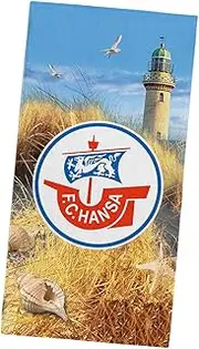 FC Hansa Rostock Velour Towel Bath Towel Beach Towel 70 x 140 cm Warnemünde
