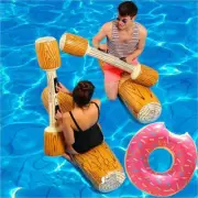 Set of 4 Inflatable Floating Rowing Toy Pool Party Water Sports Games Raft Float