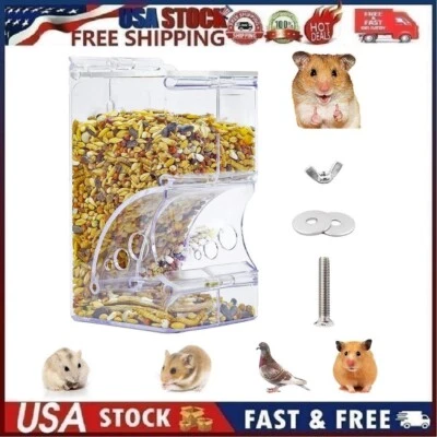 Zoog MURCAT Pet Products Small Animal (Hamster) Bin Feeder, Clear Acrylic 400ml