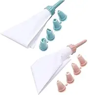 MAGICLULU Reusable Icing Piping Bags Set of 2 Tips Flexible for Easy Baking Cake Decorating Random