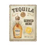 Nostalgic-Art Large Metal Hanging Plaque/Sign Tequila Served Here 30x40cm