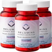 Relumins Advance Nutrition - 1000mg Reduced L-Glutathione Complex 2X More Effective Than Jarrow at Raising Serum Glutathione, Antioxidant - Alpha Lipoic Acid, Rosehips - 30 Veggie Caps - Pack of 1
