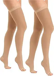 [Relaxsan] Antiembolism M0370A (2 Pairs - Skin, S) Open-toe anti-embolism hold up stockings - K1-18-23 mmHg