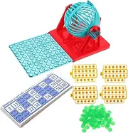 TOYANDONA Interactive Bingo Machine Hand Cranked Mini Game Fun Party Toy for Boys and Girls Desktop Tabletop Game