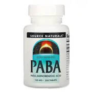 Source Naturals PABA 100 mg 250 Tablets - Dietary Supplement