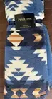 Pendleton Eagle River Sherpa Throw Fleece Blanket Southwest Aztec Blue Nu