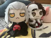 2PCS Final Fantasy FF14 Hades Emet Selch Plush Doll Set 15cm Stuffed Toys Gift