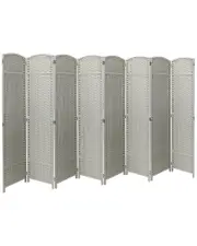 Sorbus Beige Room Divider 8-Panel