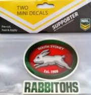 South Sydney Rabbitohs NRL Team Logo Mini Decal Stickers * 2 pack