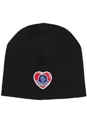 Moncler Logo-embroidered Wool-blend Beanie - Black One Size