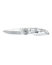 Gerber Ripstop II Stainless Steel Serrated Blade Folding Pocket Knife - Silver |