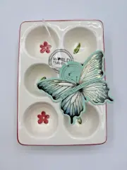 World Traveler Egg Display Ceramic Container Set of 2 Holds 12 Eggs NEW