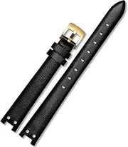 [MGTCAR] Genuine Leather Watch Strap for Anne Klein Watchband Notch AK Girl Simple Elegant Belt Small Dial Retro Watch Band 12mm White