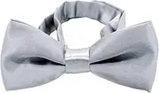 [TENOL] Adjustable Bow Ties Pre Tied Bow Tie Lightweight Child Polyester Novelty Kids Bow Tie Boys Neck Bowties for Stage Performance, Gray