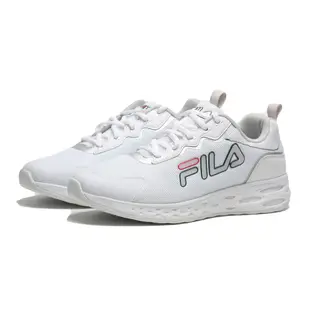 FILA 休閒鞋 慢跑鞋 白灰 網布 透氣 基本款 男 1J319W113