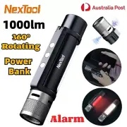 NEXTOOL Flashlight Zoom Light Torch LED Rechargeable Sound Light Alarm Outdoor