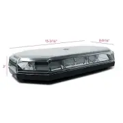 Magnet Mounted Amber Mini Lightbar, 10 Flash Patterns, Replaces Buyers 8891060
