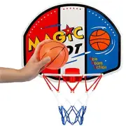 Large Indoor Mini Basketball Hoop Set with Inflatable Ball and Easy Mounting
