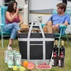 Foldable Insulation Ice Pack Large Capacity Refrigerated Bag Tote Bag Camping